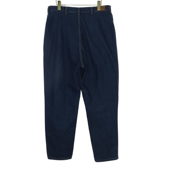 1980s Vintage Lee Jeans High Rise Yoke Tapered Straight Leg Mom Jeans 34" - Picture 7 of 9